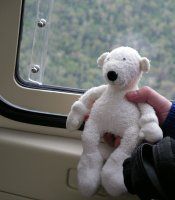 Paddy in helicopter at Iguassu Falls, Brazil